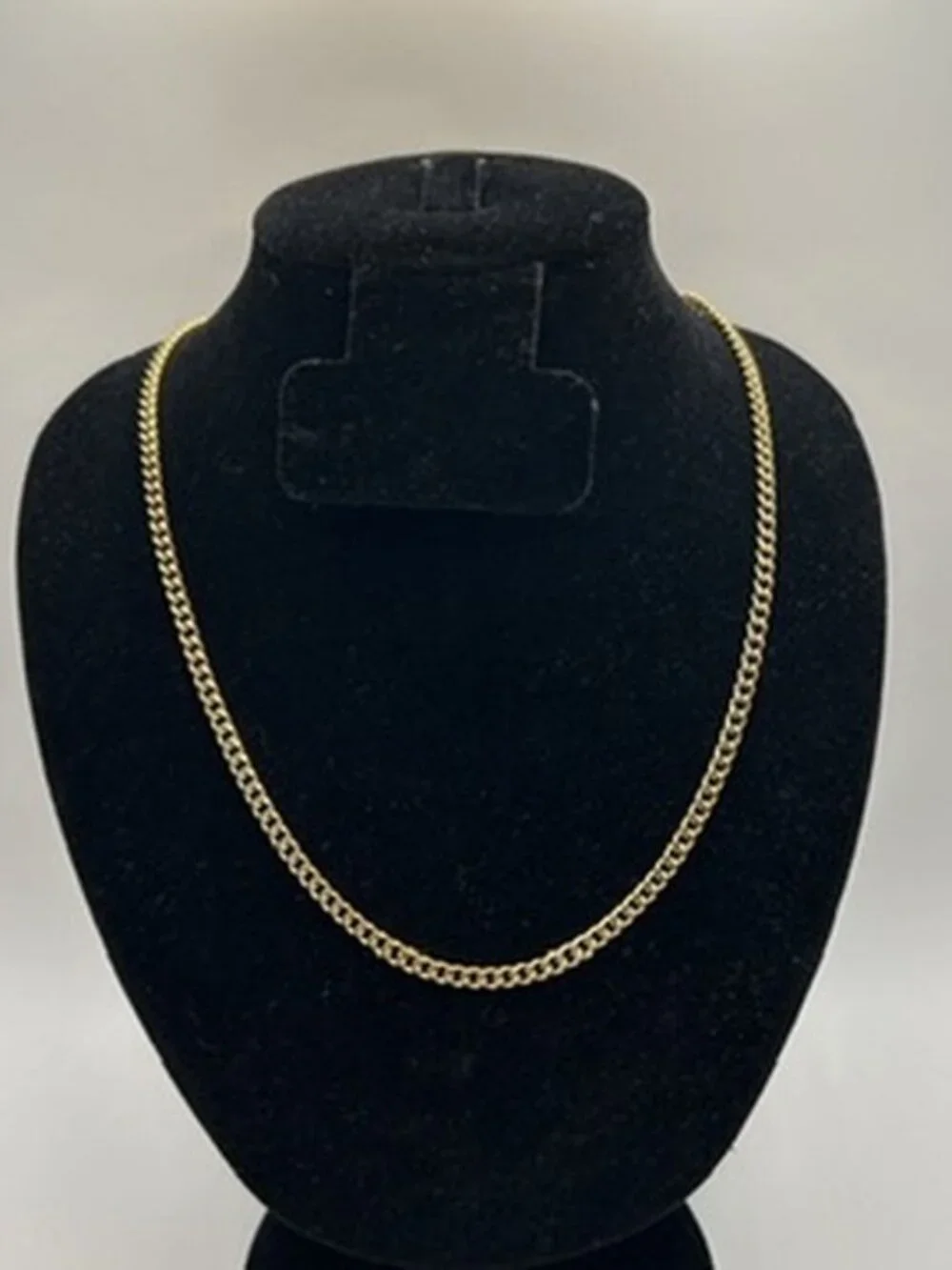 Mens Real Gold Cuban Chain 3mm 22 Inch Solid Stainless Steel Plated Waterproof